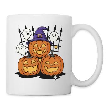 Halloween Kawaii Design Pumpkins Ghosts - Mug - white - Right