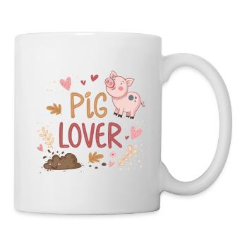 T-shirt Coeur de Porc Amoureux - Mug blanc - blanc - Droite