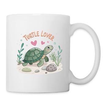 Tortue Amoureuse Illustration - Mug blanc - blanc - Droite