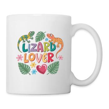 Design de Lizard Lover avec Animaux et Fleurs - Mug blanc - blanc - Droite