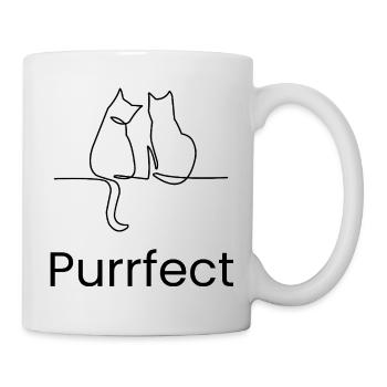 Minimalist Cats Line Art | Trendy cats - Mug - white - Right
