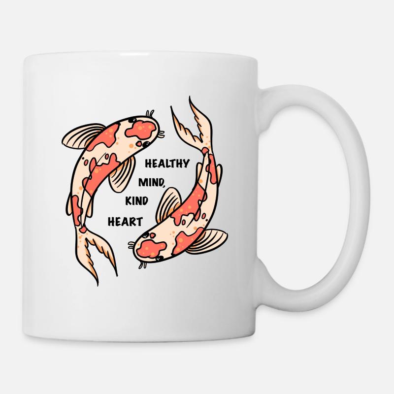 Koi Fish Circle with Positive Quote - Mug - white