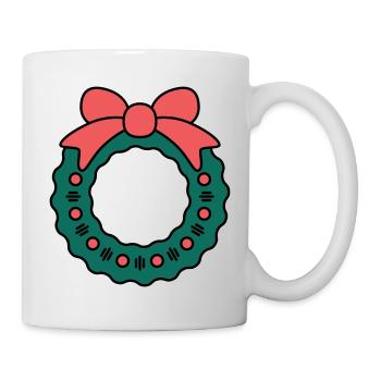 Wreath for Christmas - Mug - white - Right