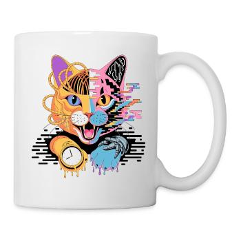 Digital Cat Fusion Illustration - Mug - white - Right