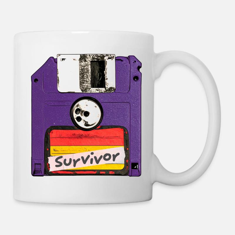 Cassette survivante - Mug blanc - blanc