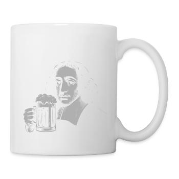 Illustration emblématique de la chope de bière Spinoza - Mug blanc - blanc - Droite