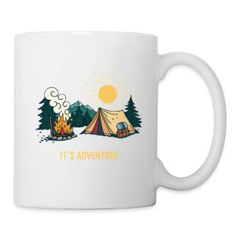 Adventure Nature Camping Illustration - Mug - white - Right
