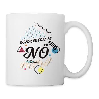Avant de demander : NON - non contre ça - Mug blanc - blanc - Droite