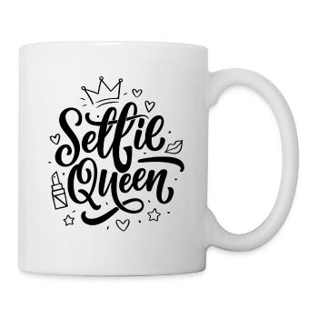 Selfie Queen – Funny Motif for Social Media Fan - Mug - white - Right