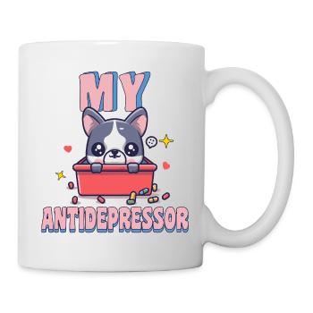 My Antidepressor French Bulldog Dog Humor - Mug - white - Right
