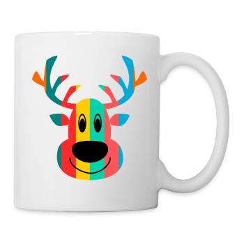 RENNE. NOËL. JOYEUX NOËL. MERRY CHRISTMAS - Mug blanc - blanc - Droite