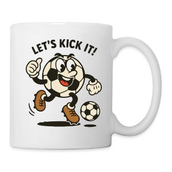 Fröhlicher Fußball-Charakter - Tasse - Weiß - Rechts