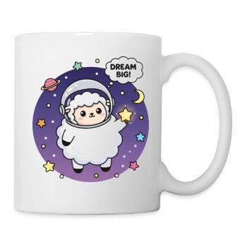 Süßer Schaf Astronaut mit Traumkult - Tasse - Weiß - Rechts