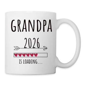 Grandpa to be 2026 Geschenk Schwangerschaft - Tasse - Weiß - Rechts