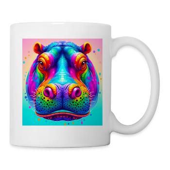 Nilpferd - Tasse - Weiß - Rechts