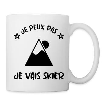 JE PEUX PAS. SKI. MONTAGNE. RAQUETTE. SNOW. SNOW - Mug blanc - blanc - Droite