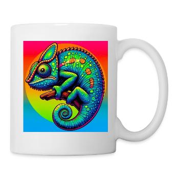 caméléon - Mug blanc - blanc - Droite