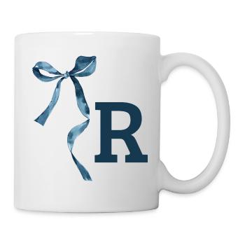 Monogramm r Geschenkidee - Tasse - Weiß - Rechts