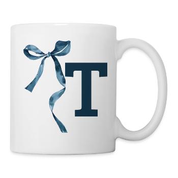 Monogramm t Geschenkidee - Tasse - Weiß - Rechts