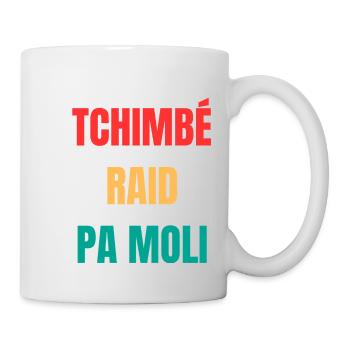 Kreolisches T-Shirt "Tchimbé raid pas moli" – Mut - Tasse - Weiß - Rechts