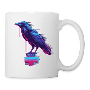 Neon Rabe - Tasse - Weiß - Rechts