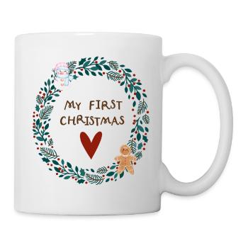 My First Christmas – Baby Bodysuit Christmas - Mug - white - Right