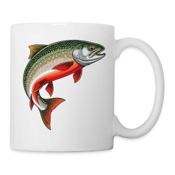 Omble chevalier Pêche à la truite Pêche à la mouche - Mug blanc - blanc - Droite