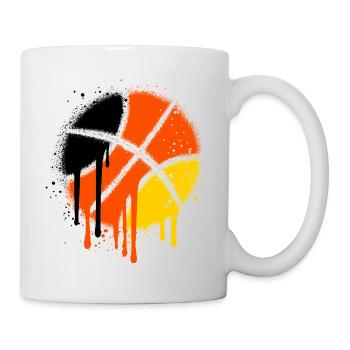 Basketball Deutschland Urban Graffiti Druck - Tasse - Weiß - Rechts