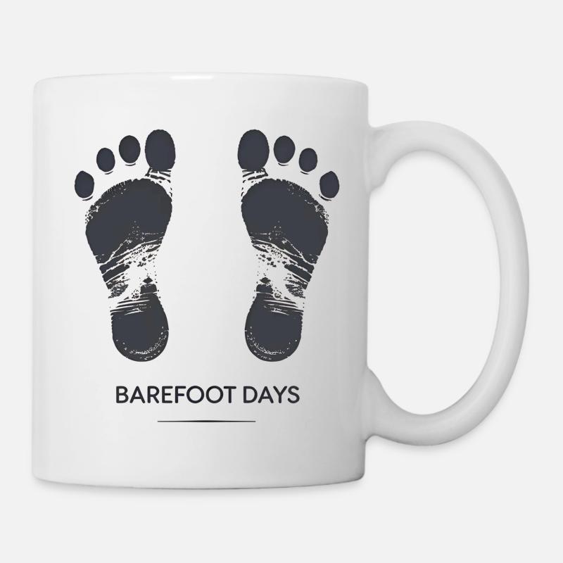 Barefoot days - Mug - white