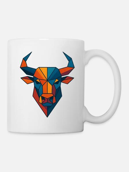 Stierkopf | Stier Print / Druck / Design - Tasse - Weiß