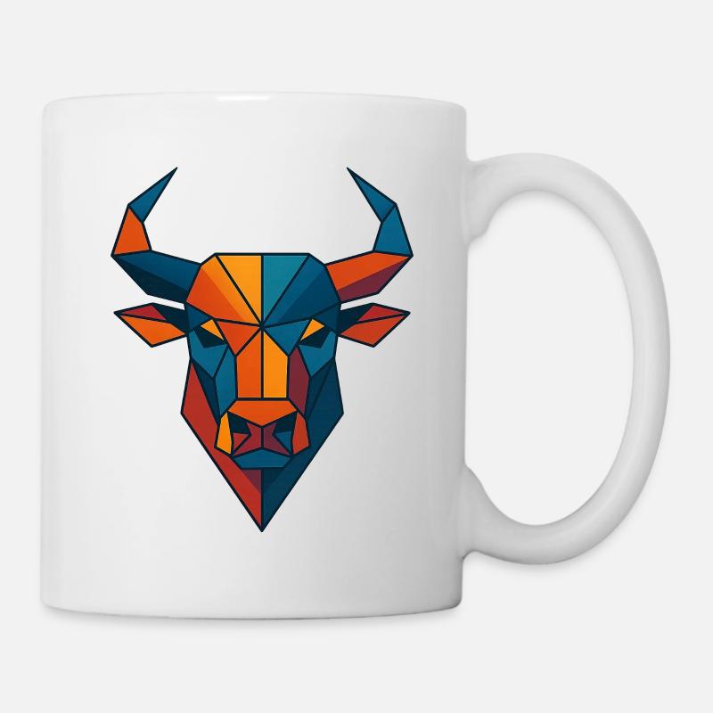 Stierkopf | Stier Print / Druck / Design - Tasse - Weiß