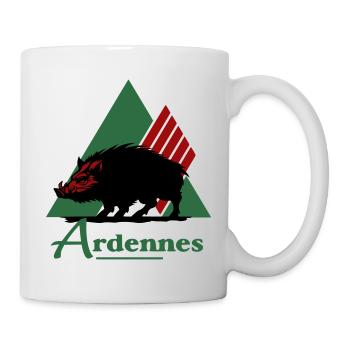 emblematisches Logo des Departements Ardennen - Tasse - Weiß - Rechts