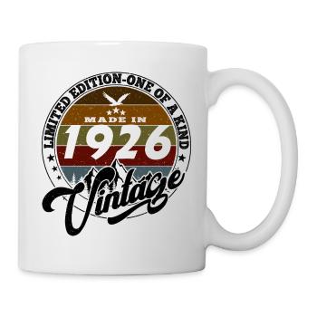 Vintage Design Jahr 1926 Retro - Tasse - Weiß - Rechts