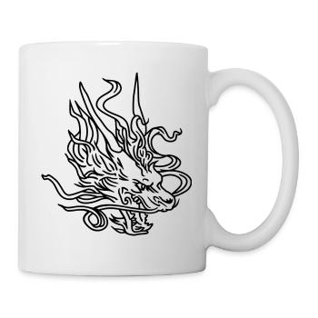 Kung Fu Dragons – Arts Martiaux et Pouvoir du tatouage - Mug blanc - blanc - Droite