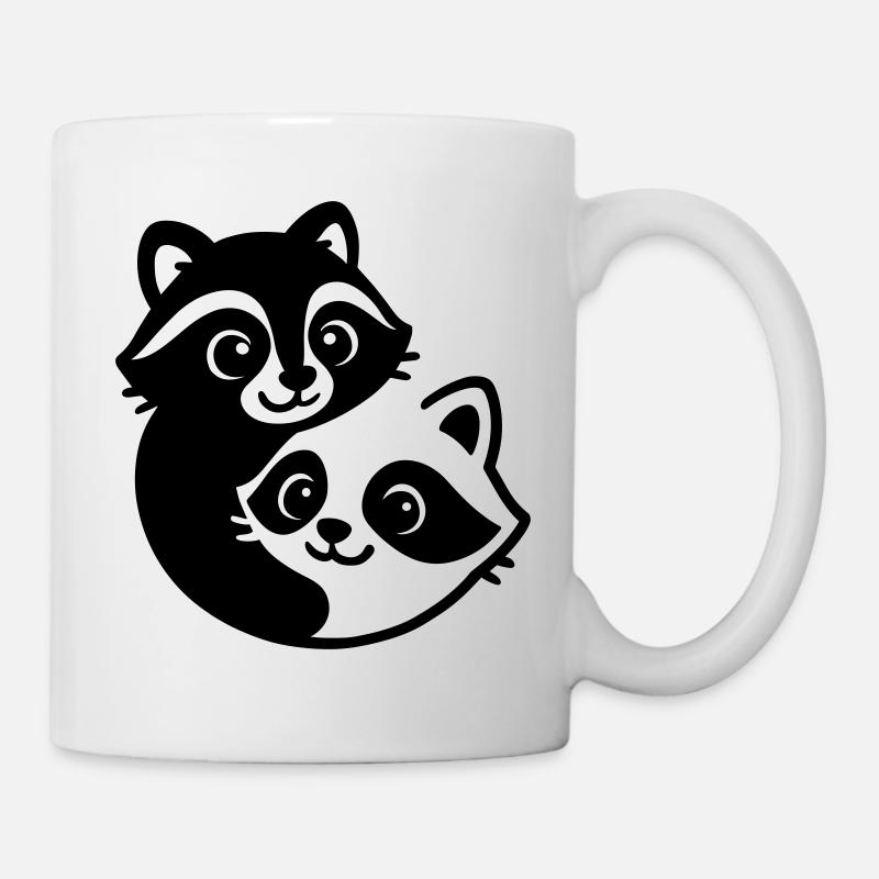 Ying Yang Dachs Pärchen - Tasse - Weiß