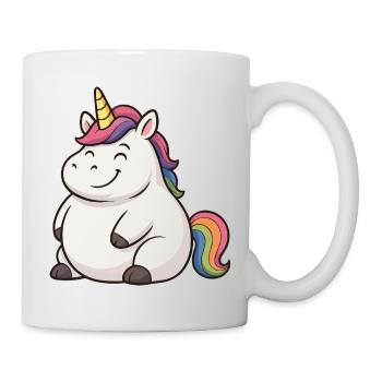 Lustiger Einhorn Cartoon-Design - Tasse - Weiß - Rechts