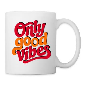 Positive Vibes Hand Lettered Design - Mug - white - Right