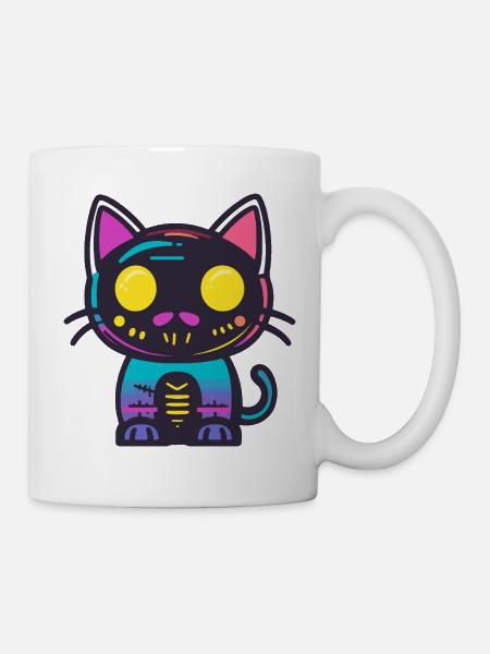 Kater Halloween Katze - Tasse - Weiß
