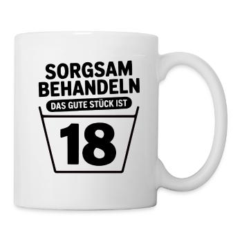 18e anniversaire – Traitez avec soin des choses drôles - Mug blanc - blanc - Droite