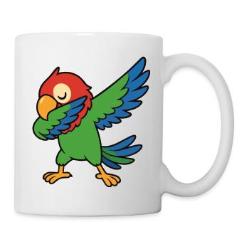 Bande dessinée Parrot Dabbing - Mug blanc - blanc - Droite