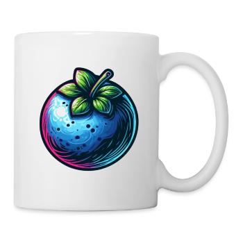 Neon Blue Berry and Foliage - Mug - white - Right