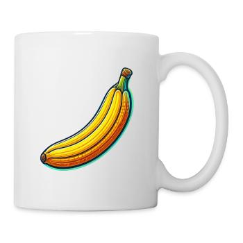 Banane Neon Pop - Mug blanc - blanc - Droite
