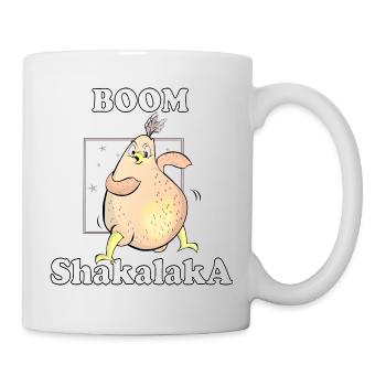 Boom Shakalaka Bird Cartoon chicken dance - Mug - white - Right