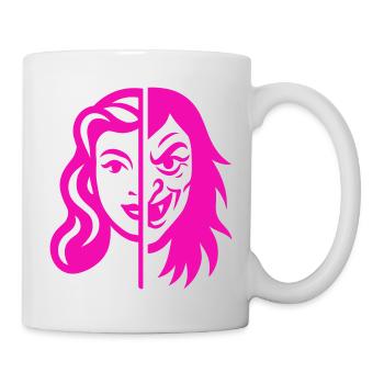 Split Face Contrast - Mug - white - Right