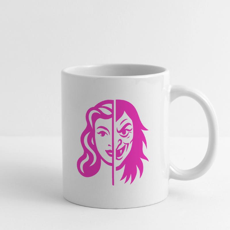 Split Face Kontrast Tasse