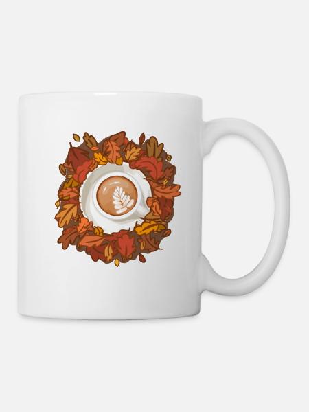 Leaves are Falling, Coffee is Calling - Tasse - Weiß