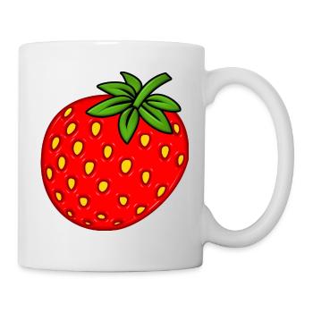 Erdbeere - Tasse - Weiß - Rechts