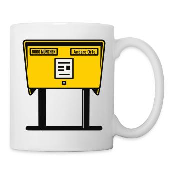 Boîte aux lettres jaune Munich - Mug blanc - blanc - Droite