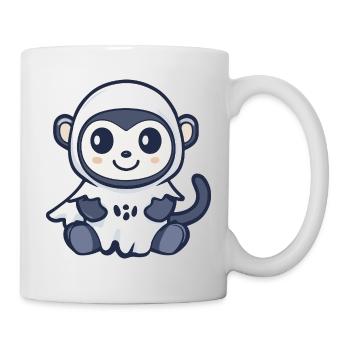 Singe Halloween fantôme - Mug blanc - blanc - Droite