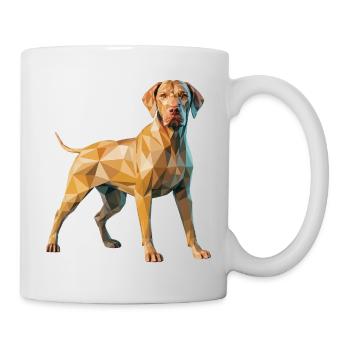 Brown Dog - Cool Low Poly  Logo - Mug - white - Right
